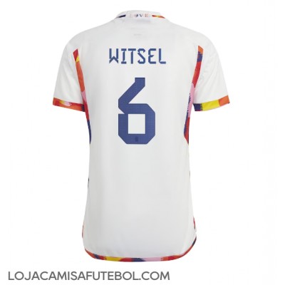 Camisa de Futebol Bélgica Axel Witsel #6 Equipamento Secundário Mundo 2022 Manga Curta
